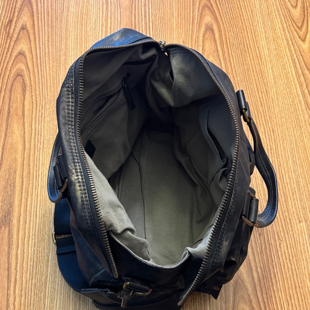 FRYE Scout waxed canvas overnighter tote bag - Picture 4 of 5